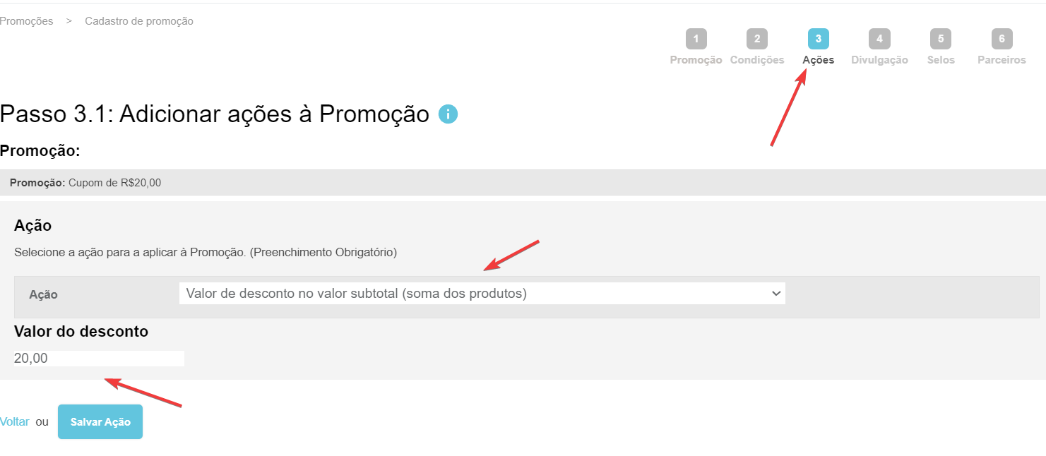 Importação de Cupons na Wake