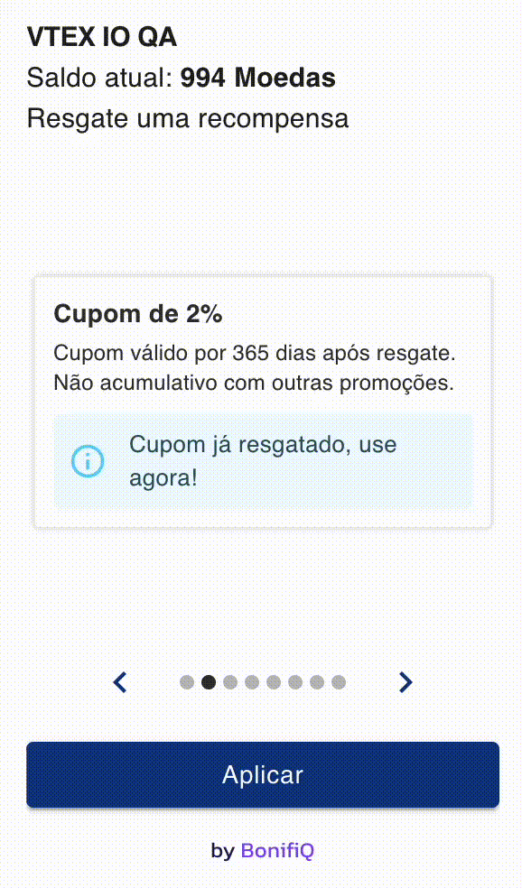Integrar App com Cashback na VTEX