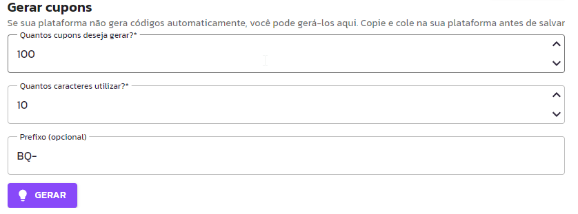 Importação de Cupons na Wake