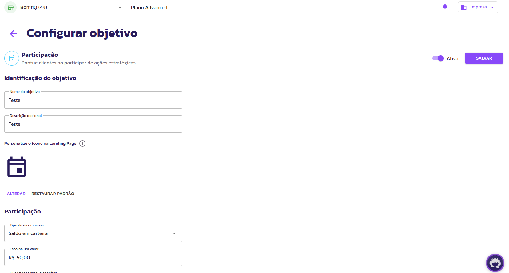 Objetivo de Participação