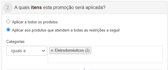 Cupom para uma marca ou categoria exclusiva na VTEX