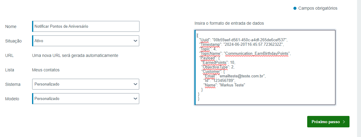 Webhook - Integrando com Dinamize