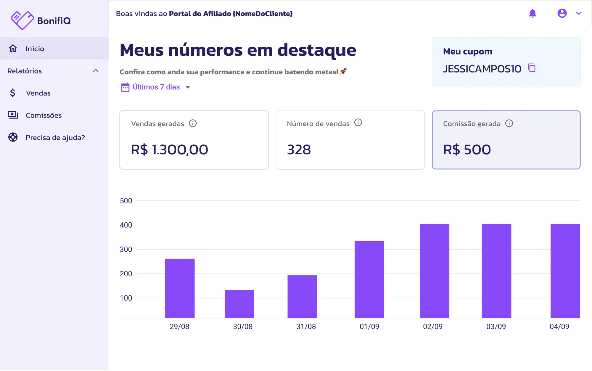 Portal dos afiliados