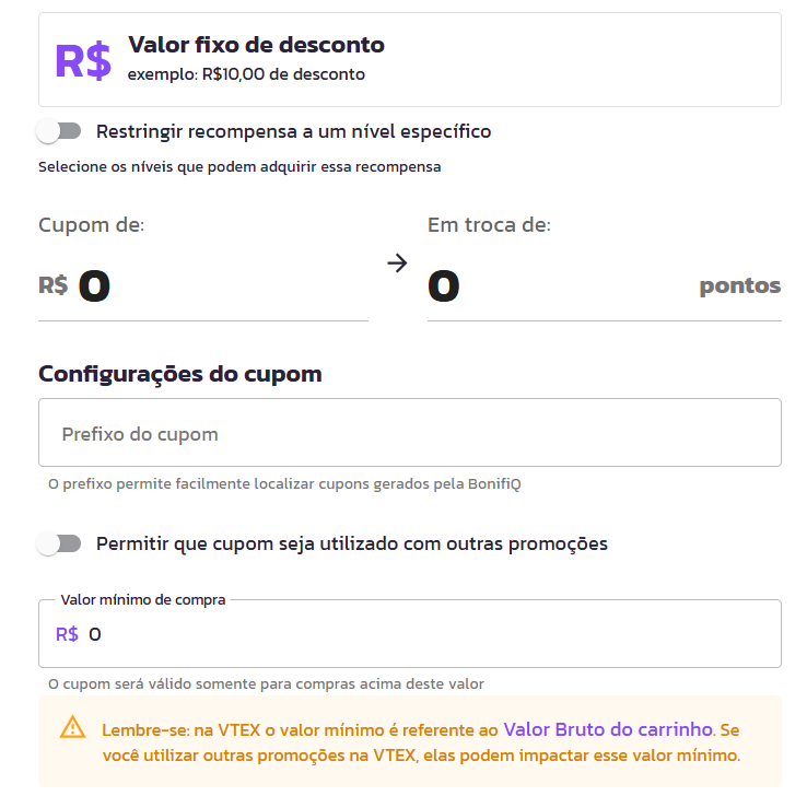 Como funciona a Criação de Cupons na VTEX