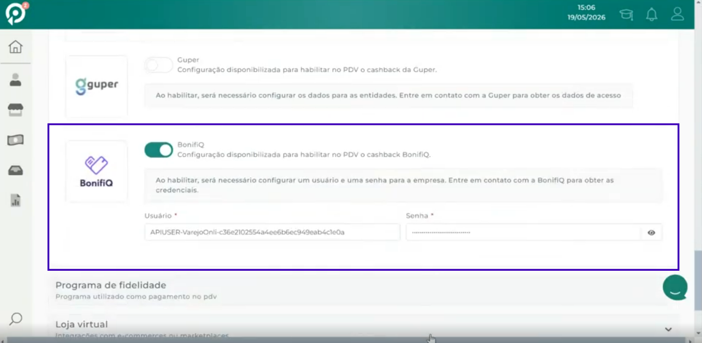 Integração com a Varejo Online