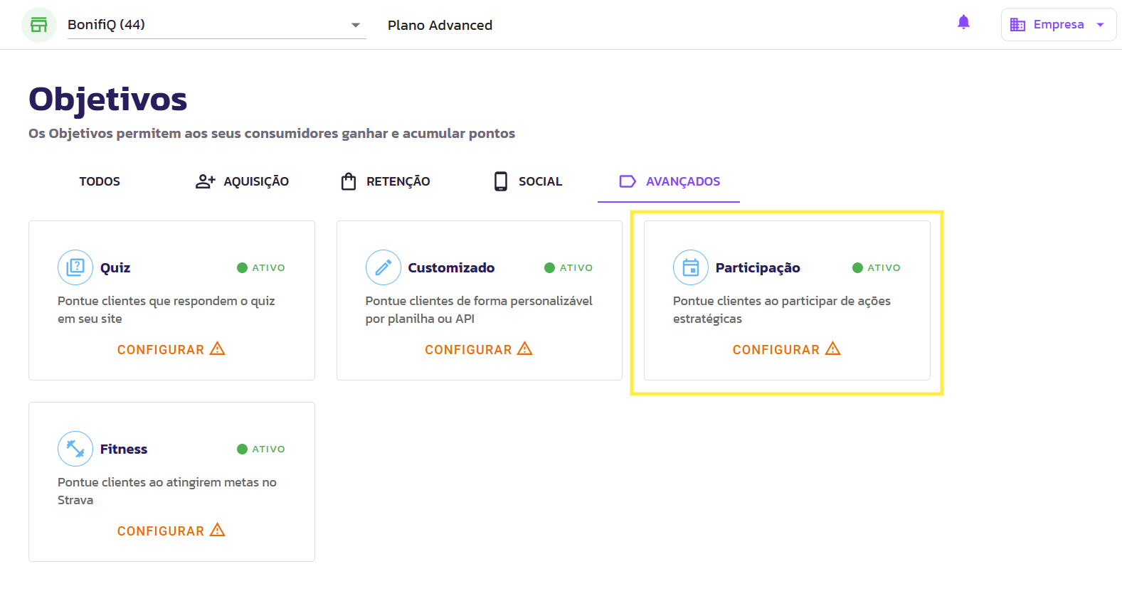 Objetivo de Participação