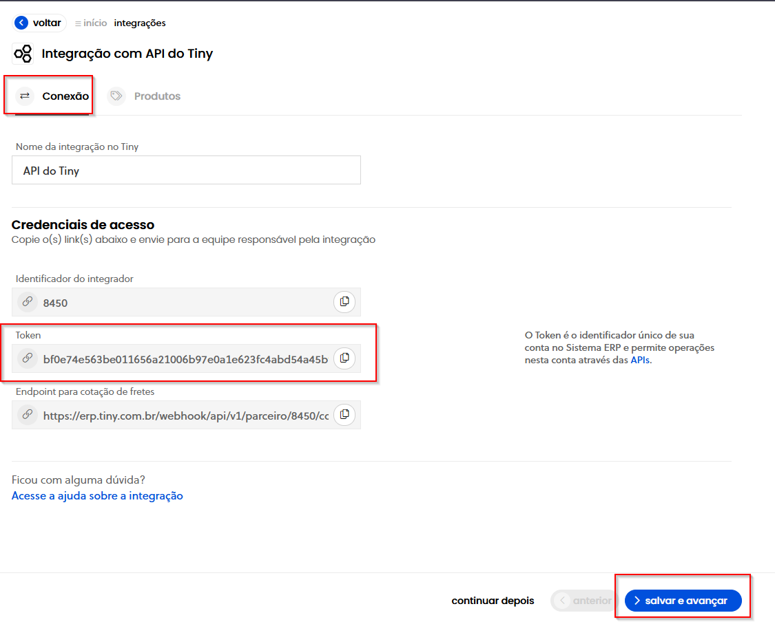 Passo a Passo para Configurar a Integração com a Tiny