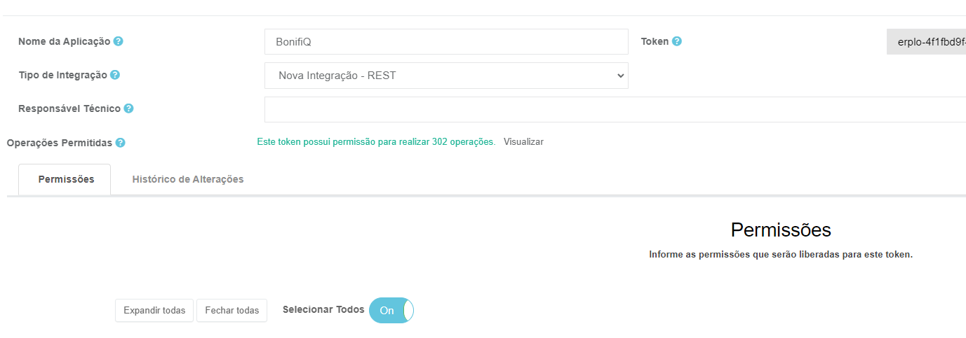 Gerar Token de Integração