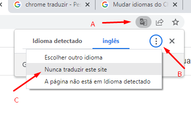 Erro no Tradutor do Chrome