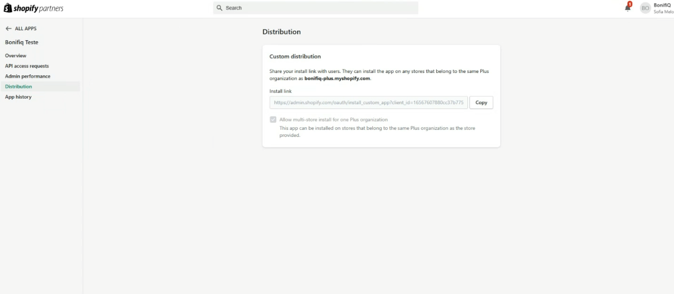 Como configurar o Custom app na Shopify