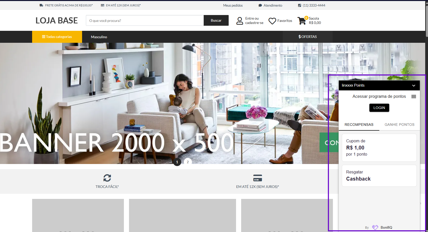 Como instalar o widget na Linx Commerce