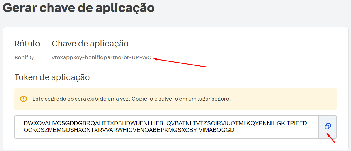 Configuração de chaves de Api na VTEX