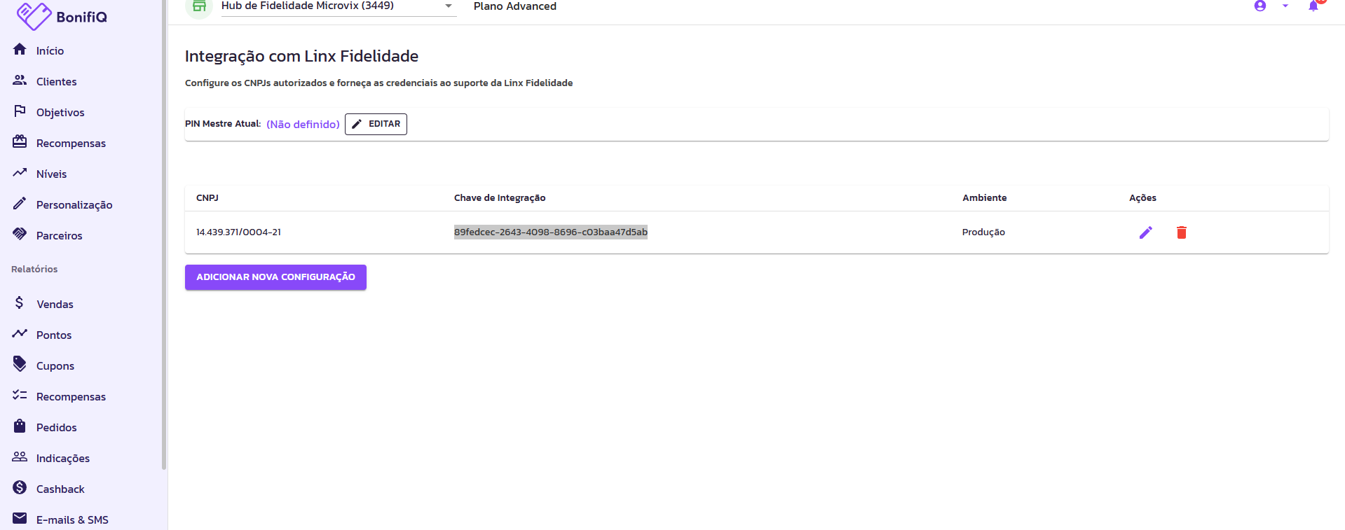 Integrar o Hub de Fidelidade Microvix