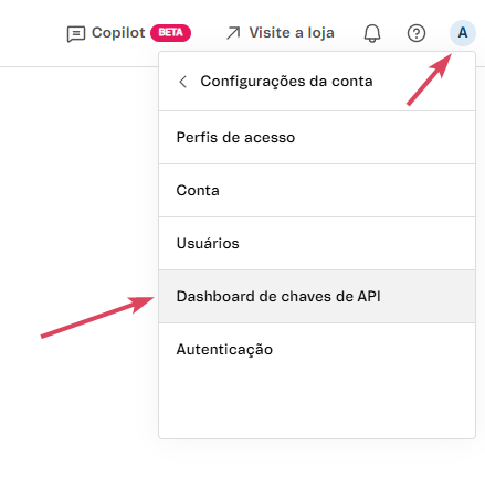 Configuração de chaves de Api na VTEX