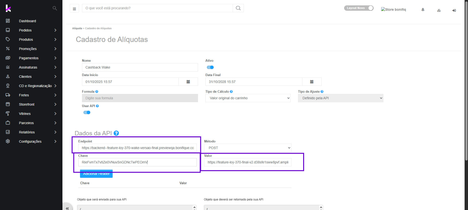 Dados API