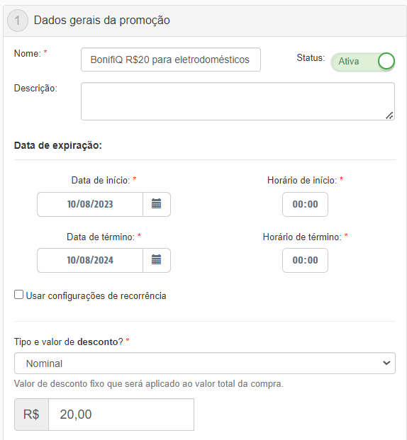 Cupom para uma marca ou categoria exclusiva na VTEX
