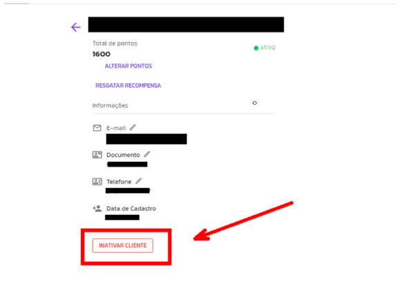 Posso excluir um consumidor da minha base de clientes ?
