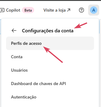 Configuração de chaves de Api na VTEX