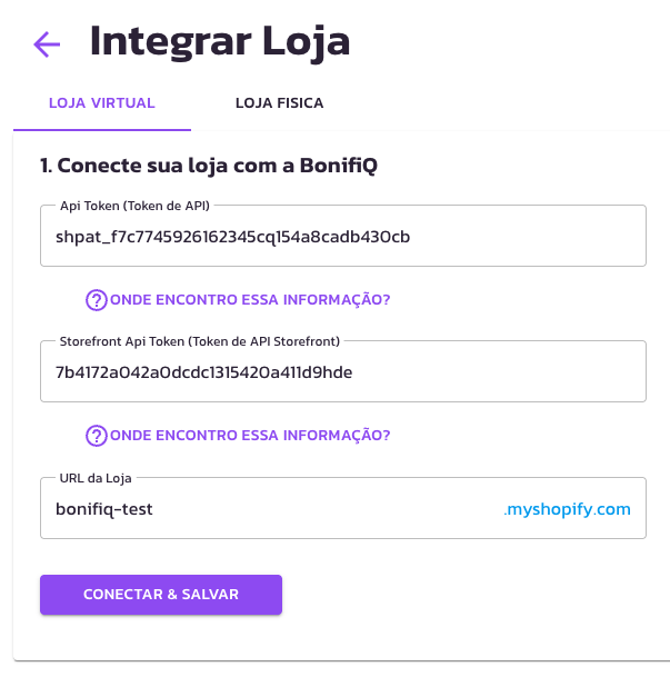 Obter token Storefront - Shopify