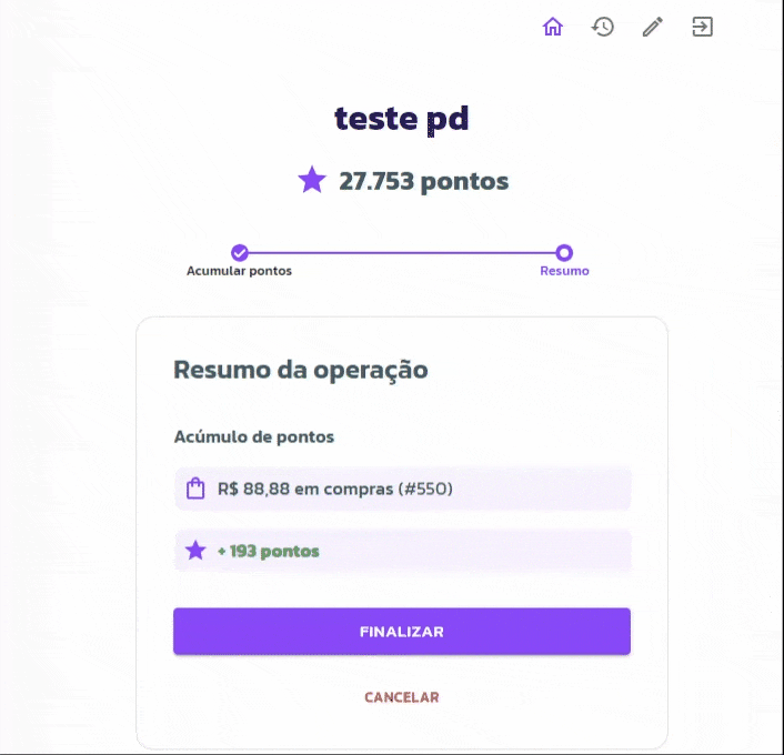 Cancelar a operação