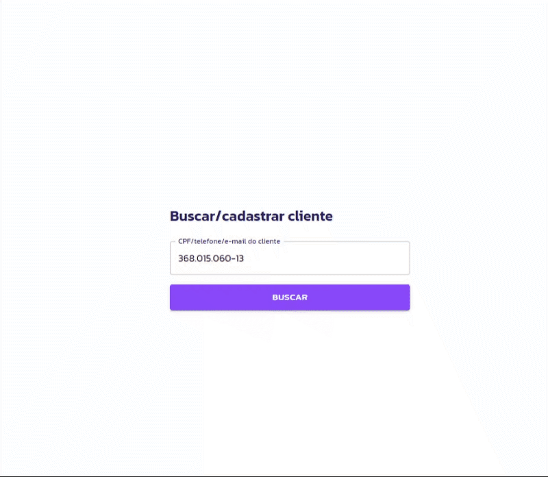 Cadastro, busca e edição de clientes