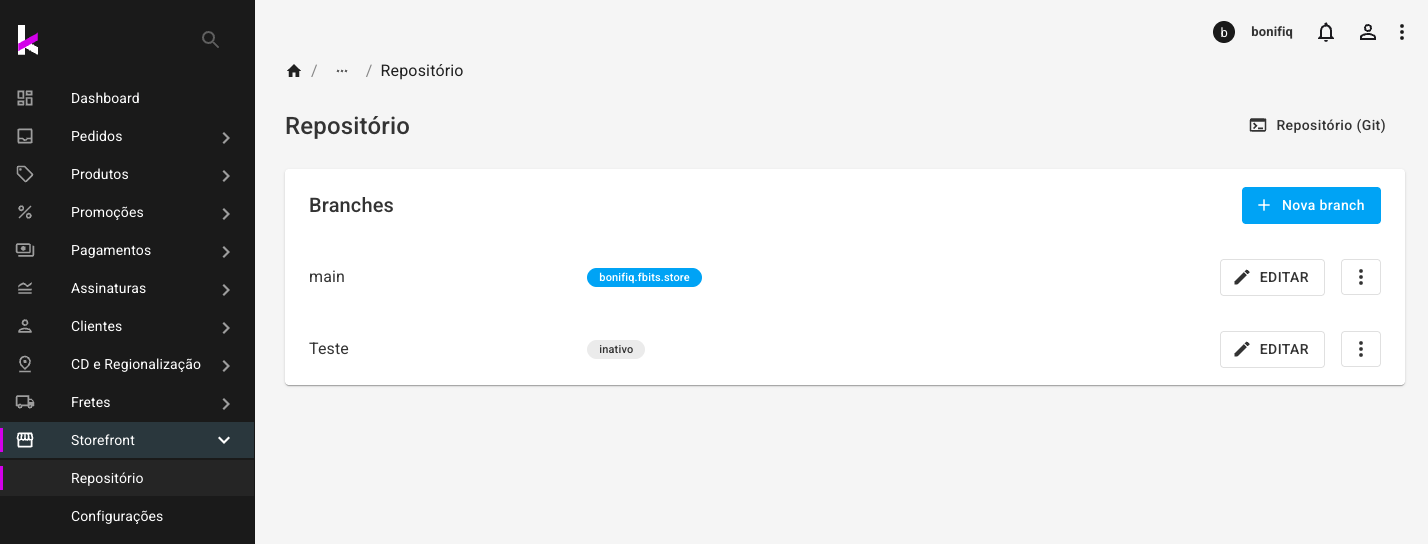 Obter token Storefront - Wake (Fbits)