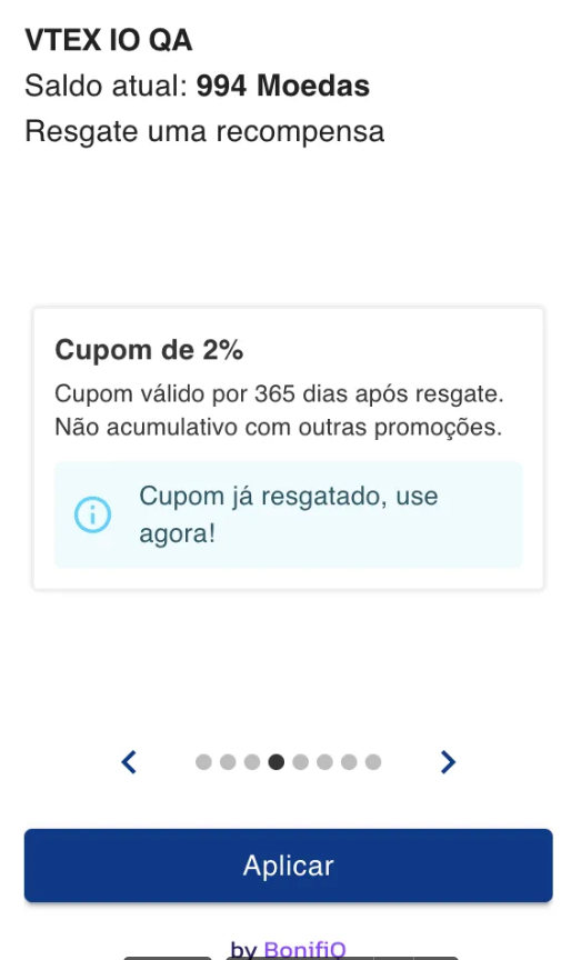 Integrar App com Cashback na VTEX
