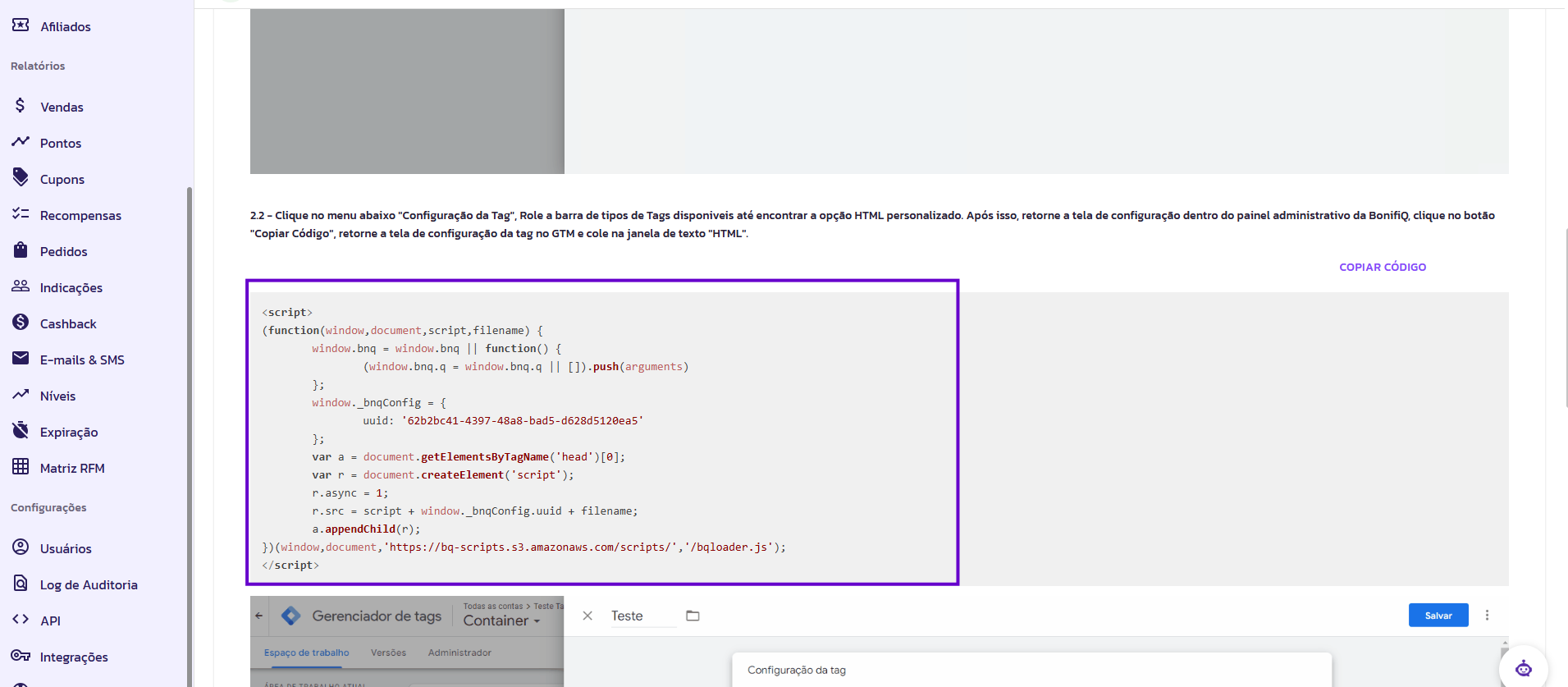 Como instalar widget na Live eCommerce