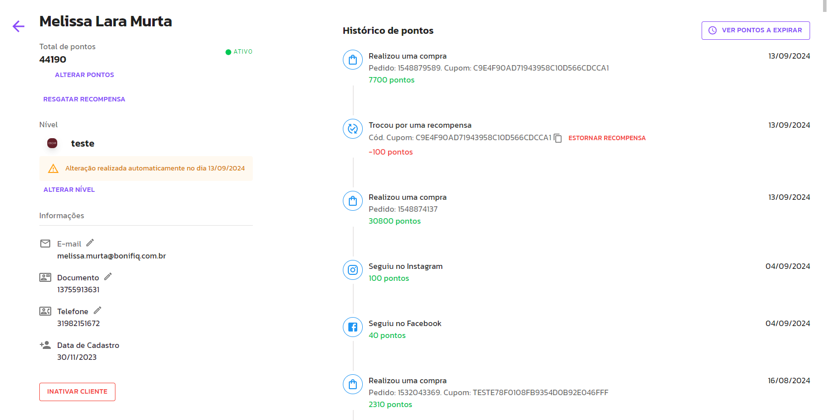 Editar um Cliente