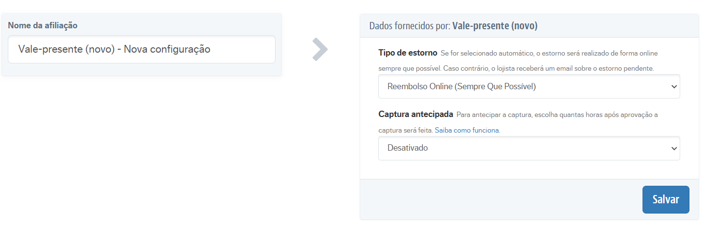 Habilitar Vale Presente