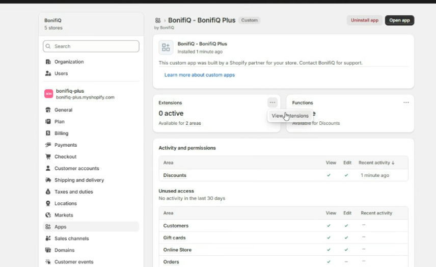 Como configurar o Custom app na Shopify