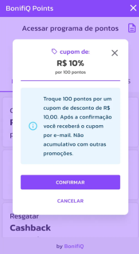 Melhorias no Widget da BonifiQ