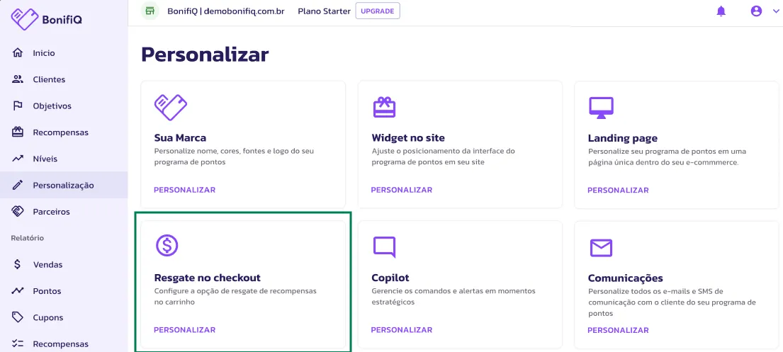 Resgate de recompensas no Checkout - (Plataforma Vtex e Wake)