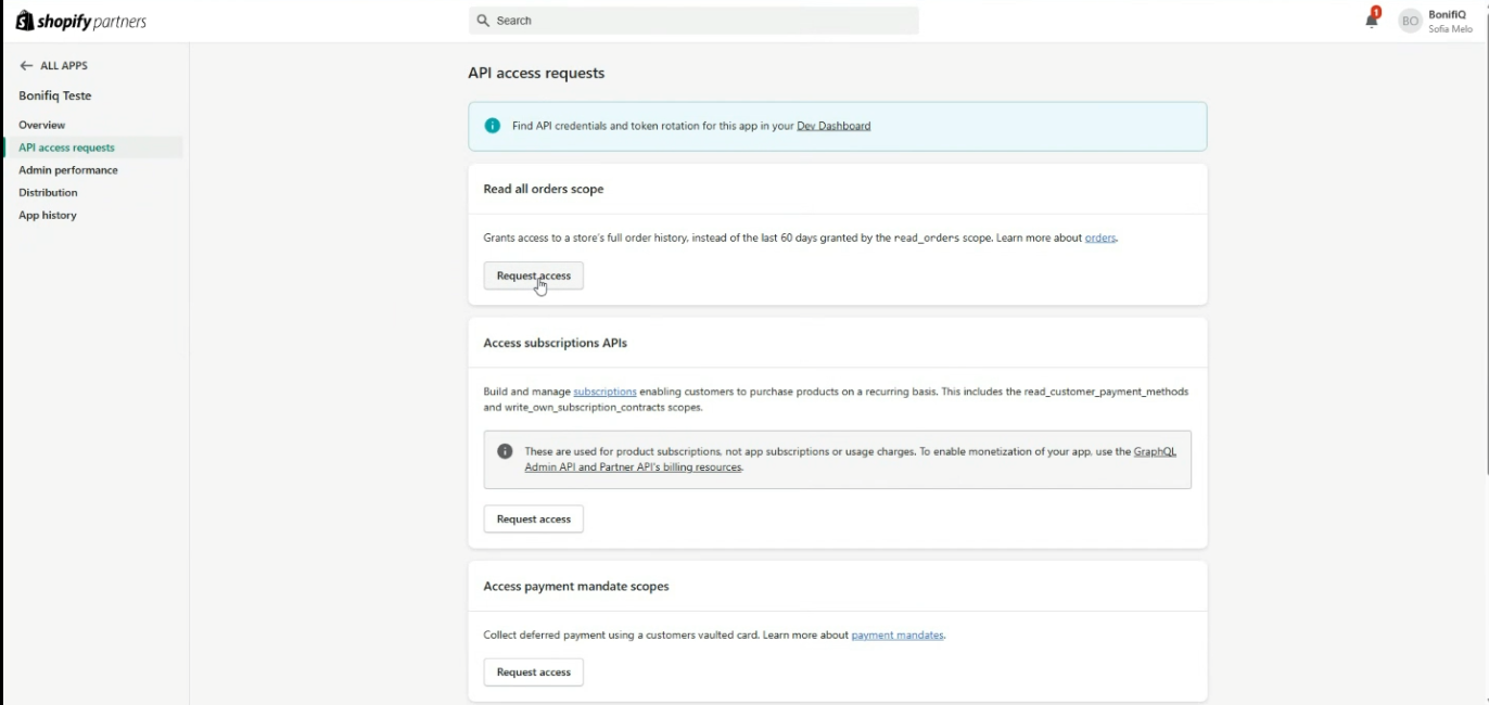 Como configurar o Custom app na Shopify
