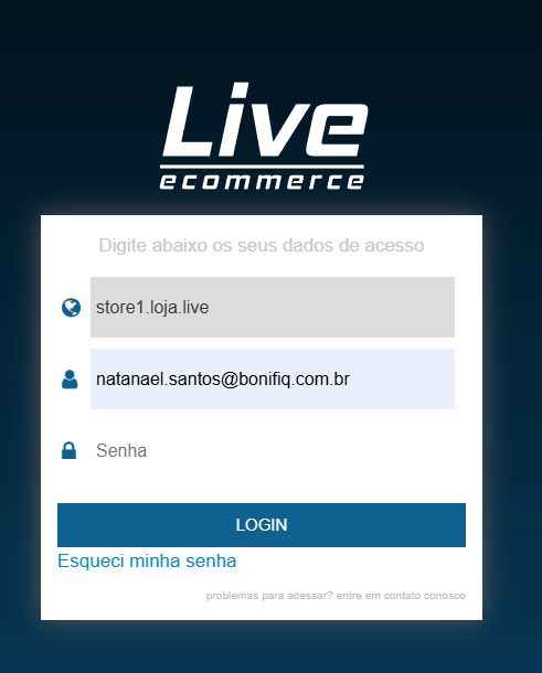 Como configurar a Live eCommerce ?
