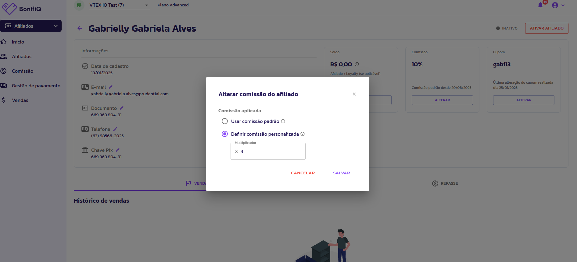 Comissão - Afiliados