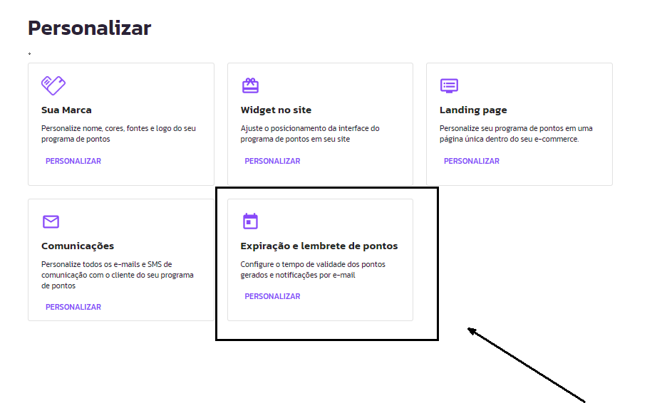 Posso alterar a data de expiração dos pontos ?