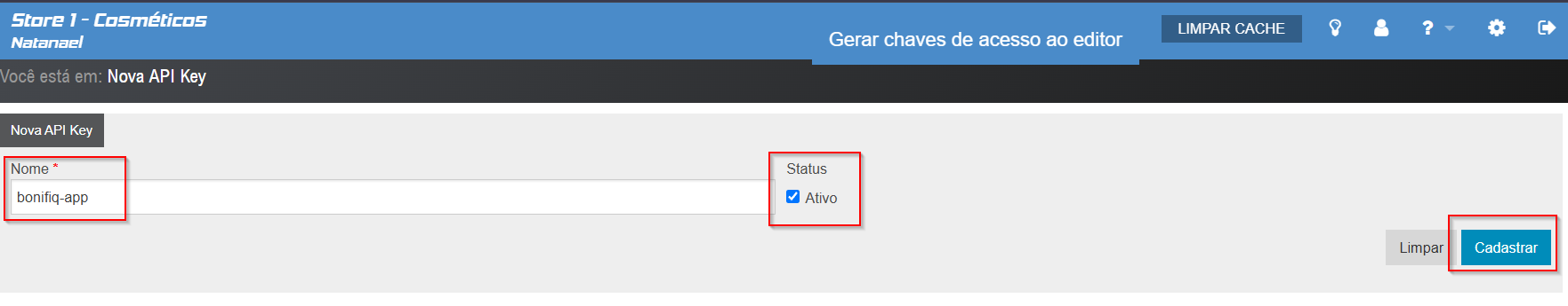 Como configurar a Live eCommerce ?