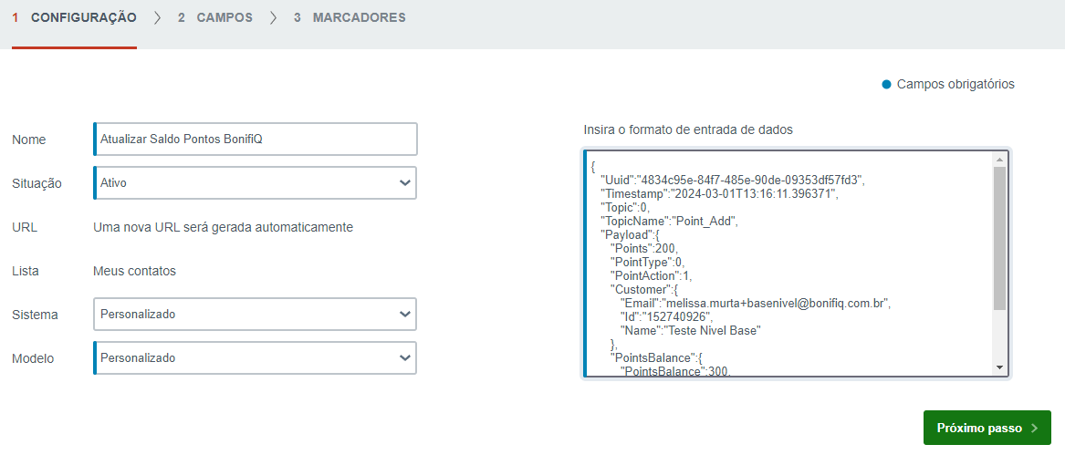 Webhook - Integrando com Dinamize