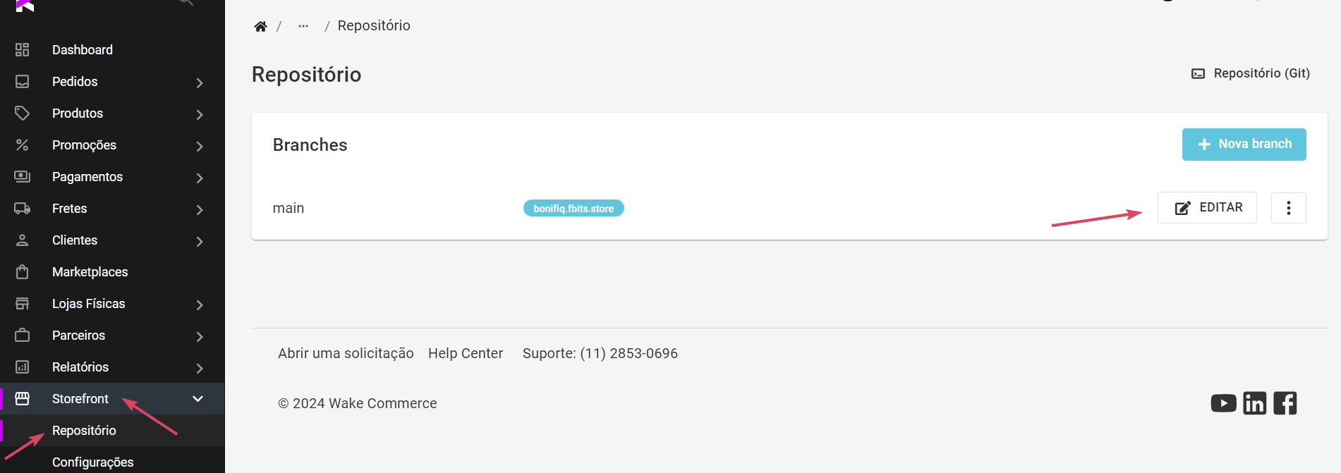 Landing Page na Wake