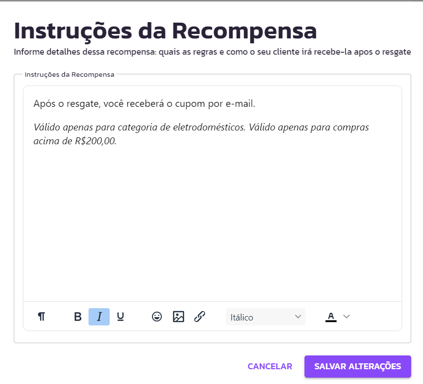 Cupom para uma marca ou categoria exclusiva na VTEX