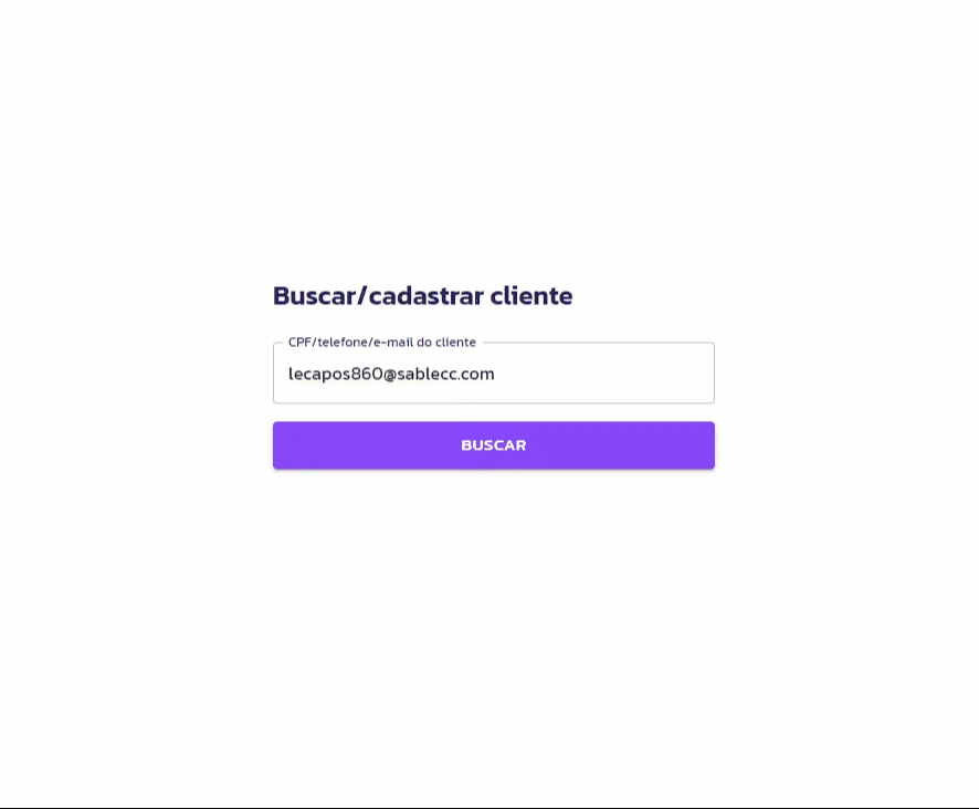 Cadastro, busca e edição de clientes